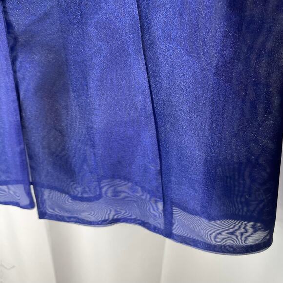 eNite Collection shirt blouse top women's 10 formal semi-formal blue purple - Picture 3 of 16